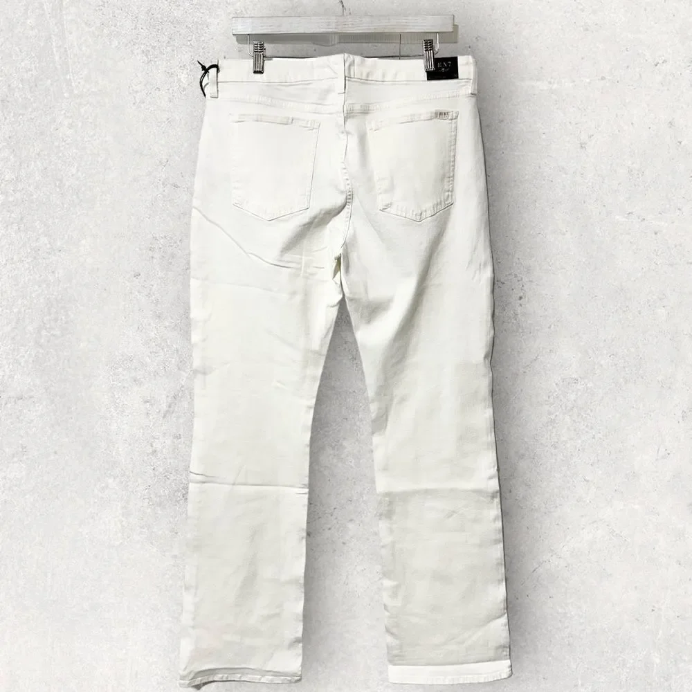 NWT Jen7 for 7 For All Mankind White Jeans Slim Bootcut Size 14
